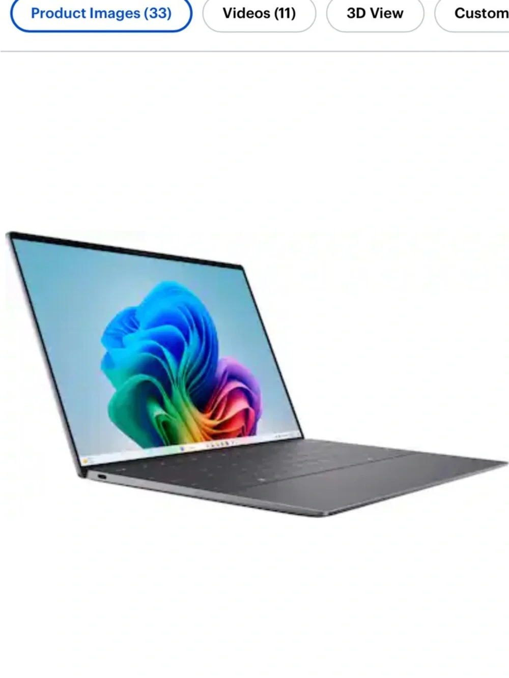 Dell XPS 13 touchscreen Slim Gray Laptop with Edge-to-Edge Display